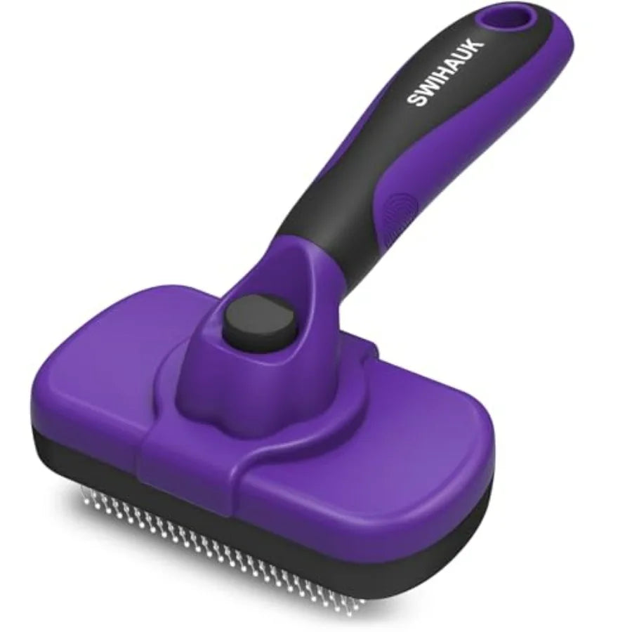 Self Cleaning Slicker Brush for Dogs and Cats Deshedding Grooming