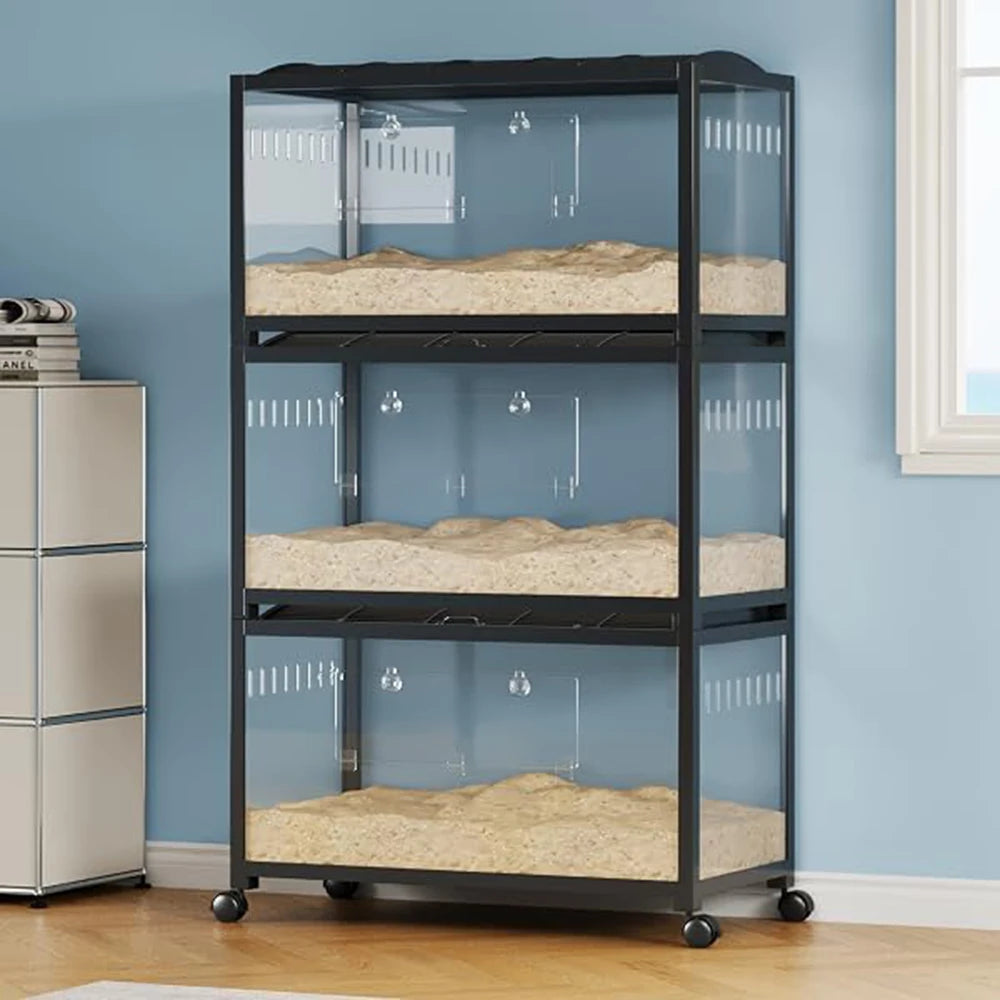 Guangdong Plastic Metal Mouse Cage With Wheels For Small Animals