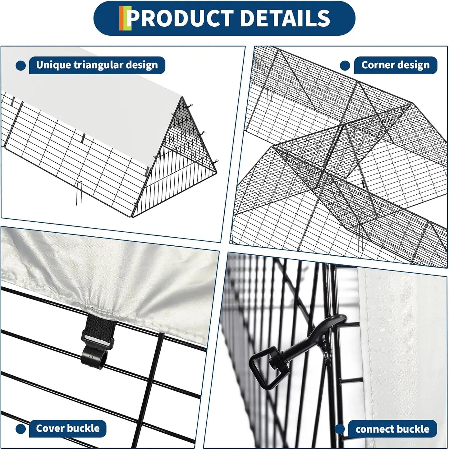 HiMISS Heavy Duty Chicken Tunnel for Outdoor Yard Poultry Cage
