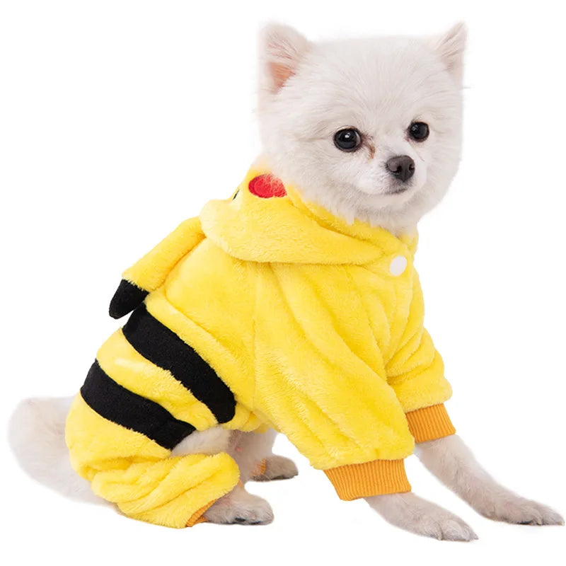 Soft Fleece Pet Jumpsuits for Small Dogs and Cats Hoodies