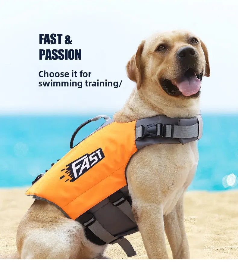 Dog Life Jacket Swimming Vest Reflective Adjustable For Water Safety
