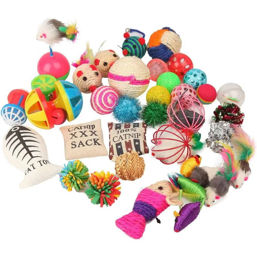 Talk Cat Toys Variety Pack 20 Pieces Assorted Interactive Toys
