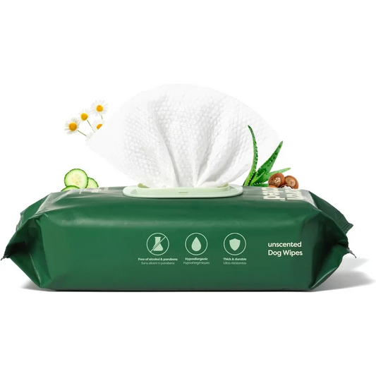 Pet Wipes for Dogs and Cats Hypoallergenic Unscented 100 Count