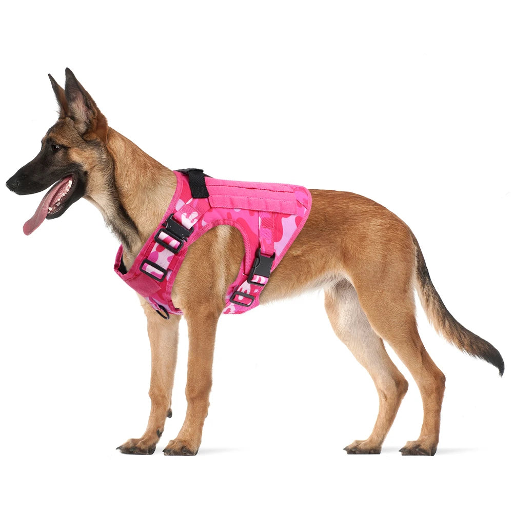 PETRAVEL Military Camouflage Dog Harness for Training