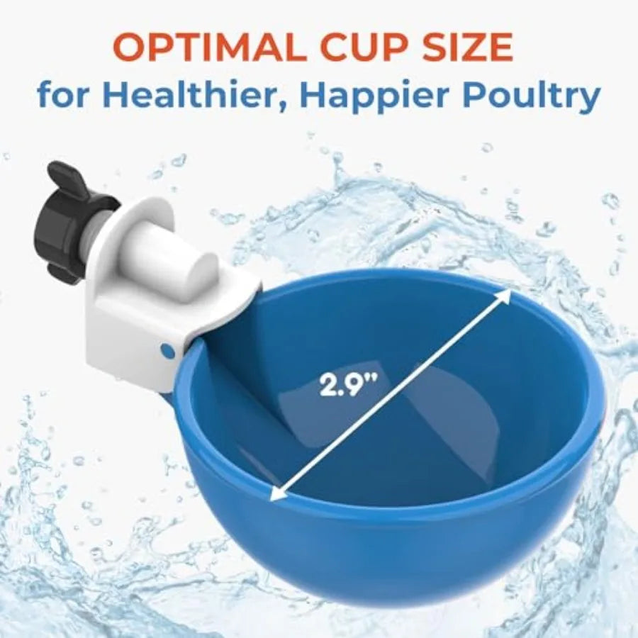 Automatic Waterer Cups for Ducks Geese Turkeys Rabbits Kit