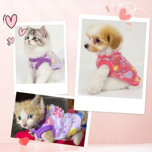 Two Pack Dog Sweaters Winter Fleece Clothing For Pets