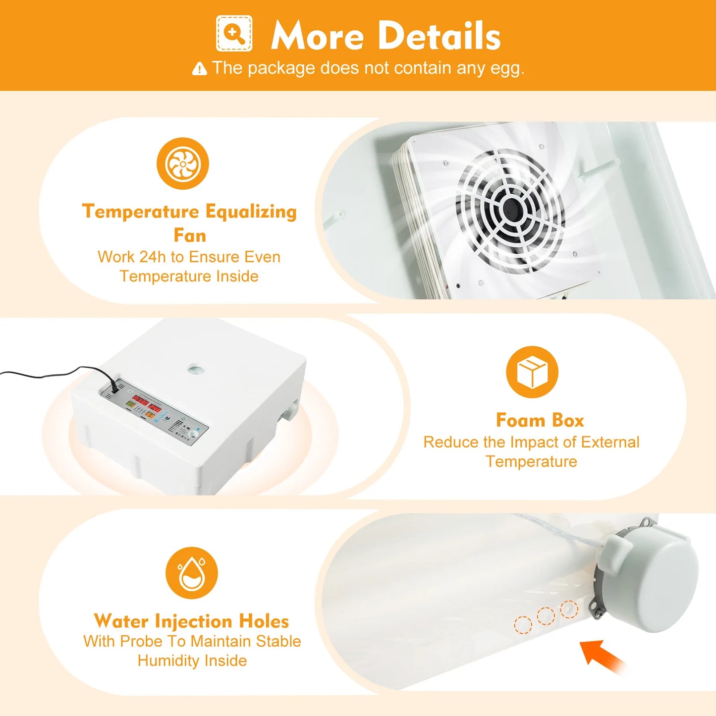 64 Egg Automatic Incubator With Turning Temperature Control Digital Display