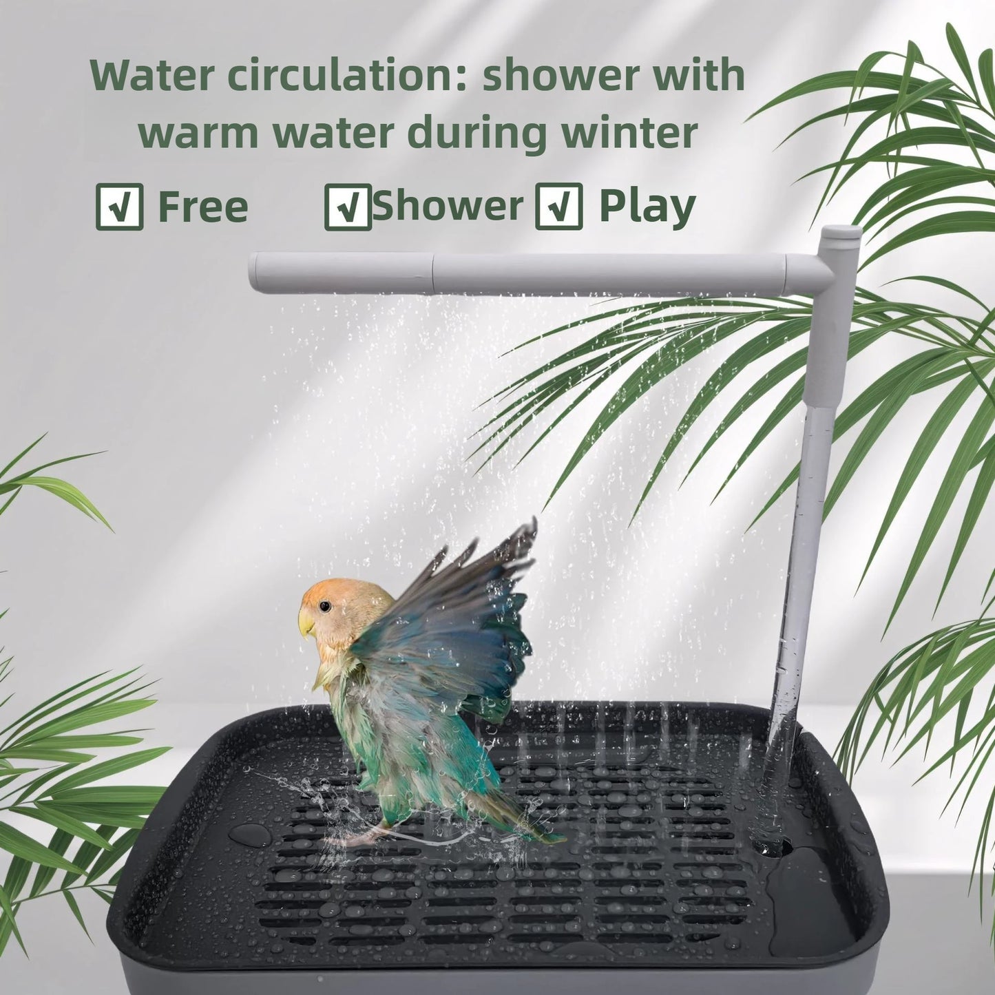 DKSTINYE Bird Bath Basin For Parrots Tabletop Health Bathing