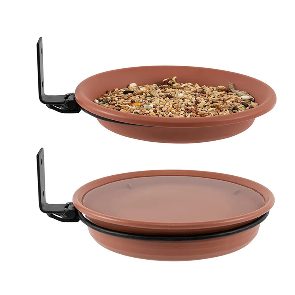 Shunmaii Hanging Bird Feeder Bowl For Balcony Railing Garden