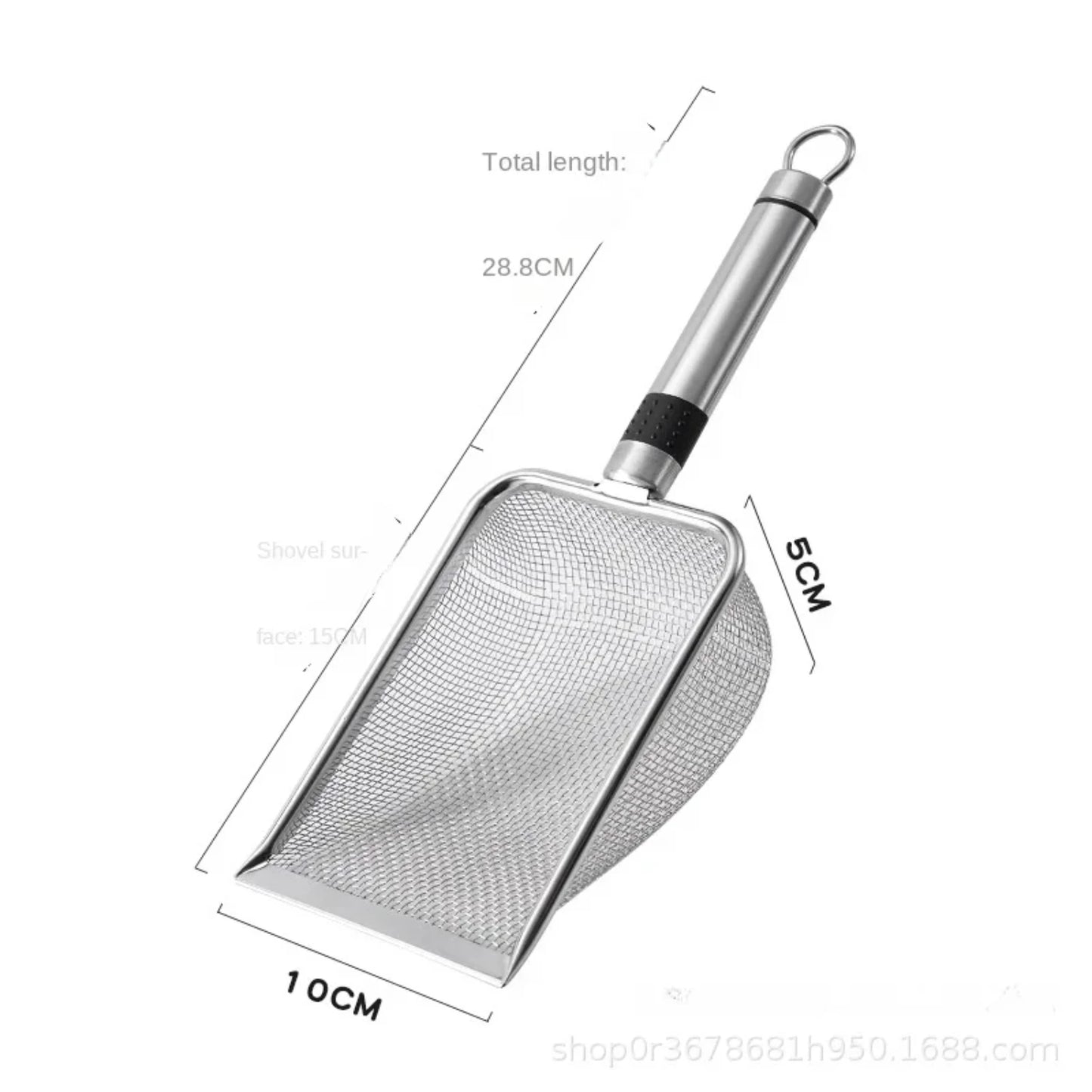 Stainless Steel Cat Litter Scoop Fine Mesh Sifter For Cleanliness