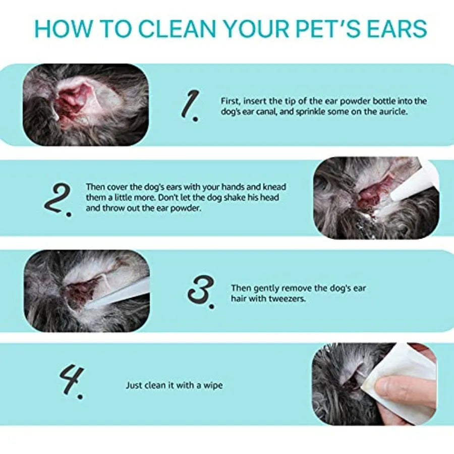 Dog Ear Cleaner Powder For Cats And Dogs Ear Relief