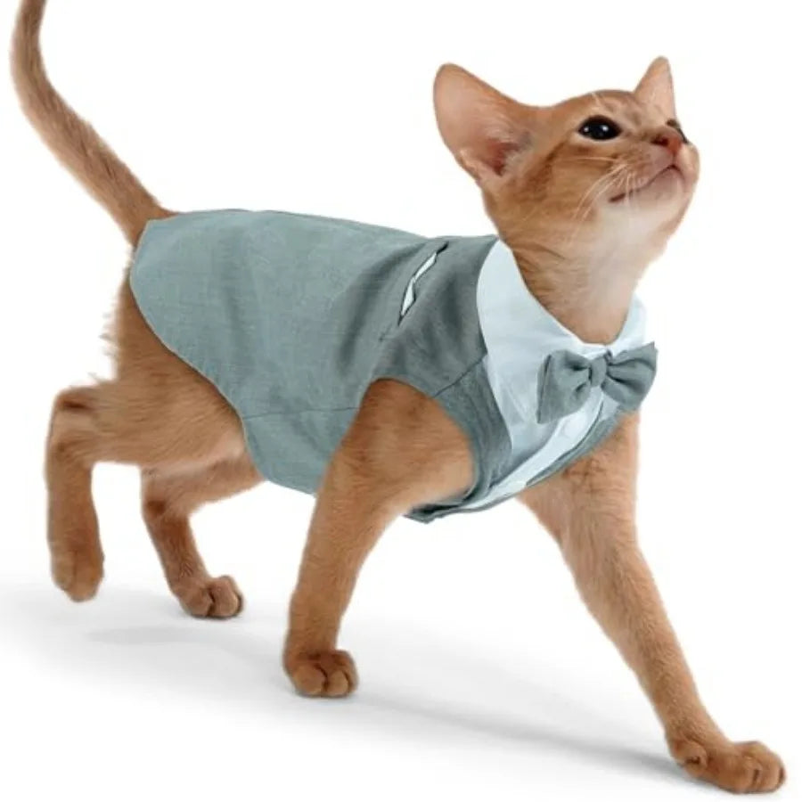 Cat Tuxedo Bow Tie Costume For Cats Formal Wear Classic