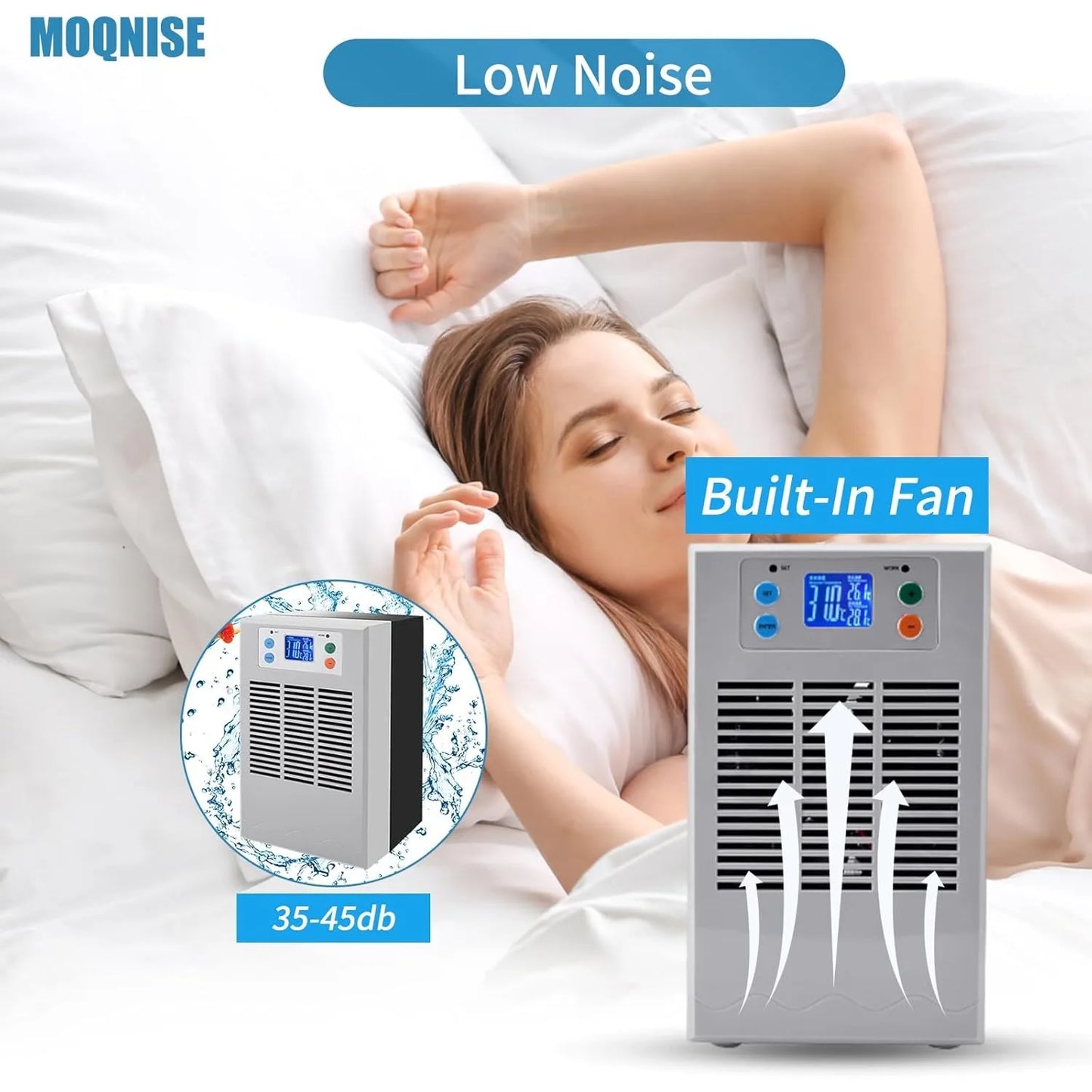 Hign-concerned Aquarium Water Chiller 100W With Digital Thermostat Ultra Quiet