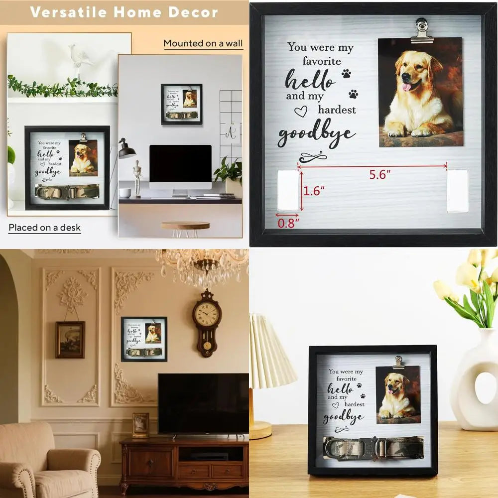 Dustpr Pet Memorial Frame For Dogs And Cats With Dust Proof Cover