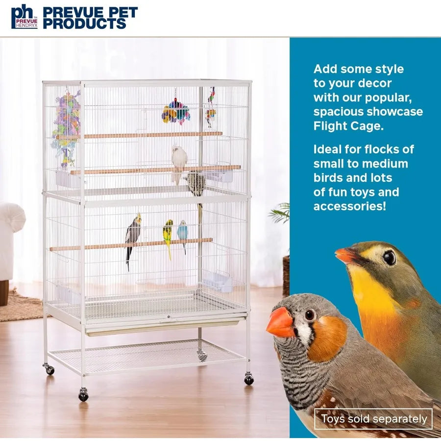 Guangdong Wrought Iron Flight Cage With Stand For Pet Birds