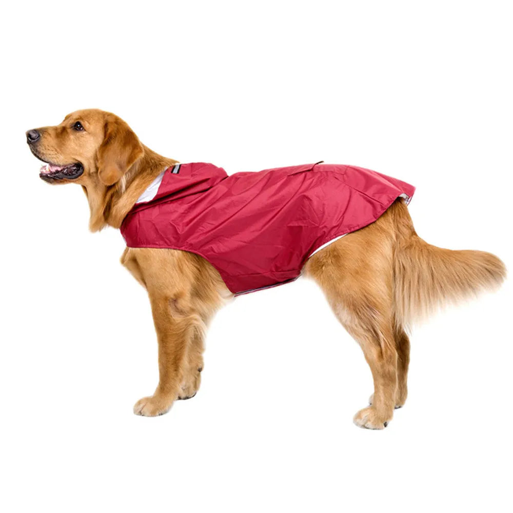 Waterproof Reflective Dog Raincoat Hoodie For Outdoor Use