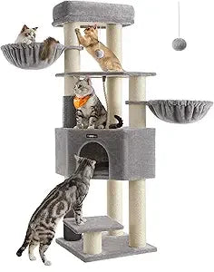 Feandrea Large Cat Tree Tower With Self Warming Pads