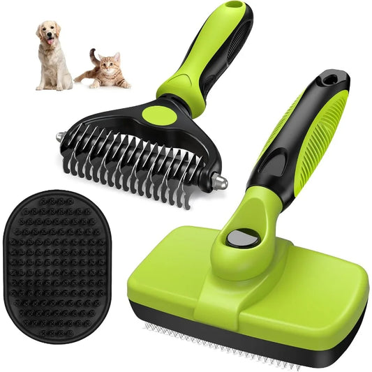 Hign-concerned ProfessionalGrade SelfCleaning SlickerBrush for Dogs Cats Horses Dematting