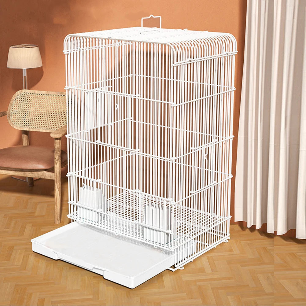 Wrought Iron Bird Cage Parrot Carrier Removable Tray