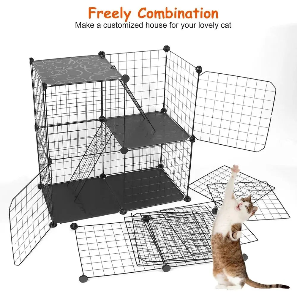 3 Tier Indoor Cat Enclosure DIY Playpen for Kittens