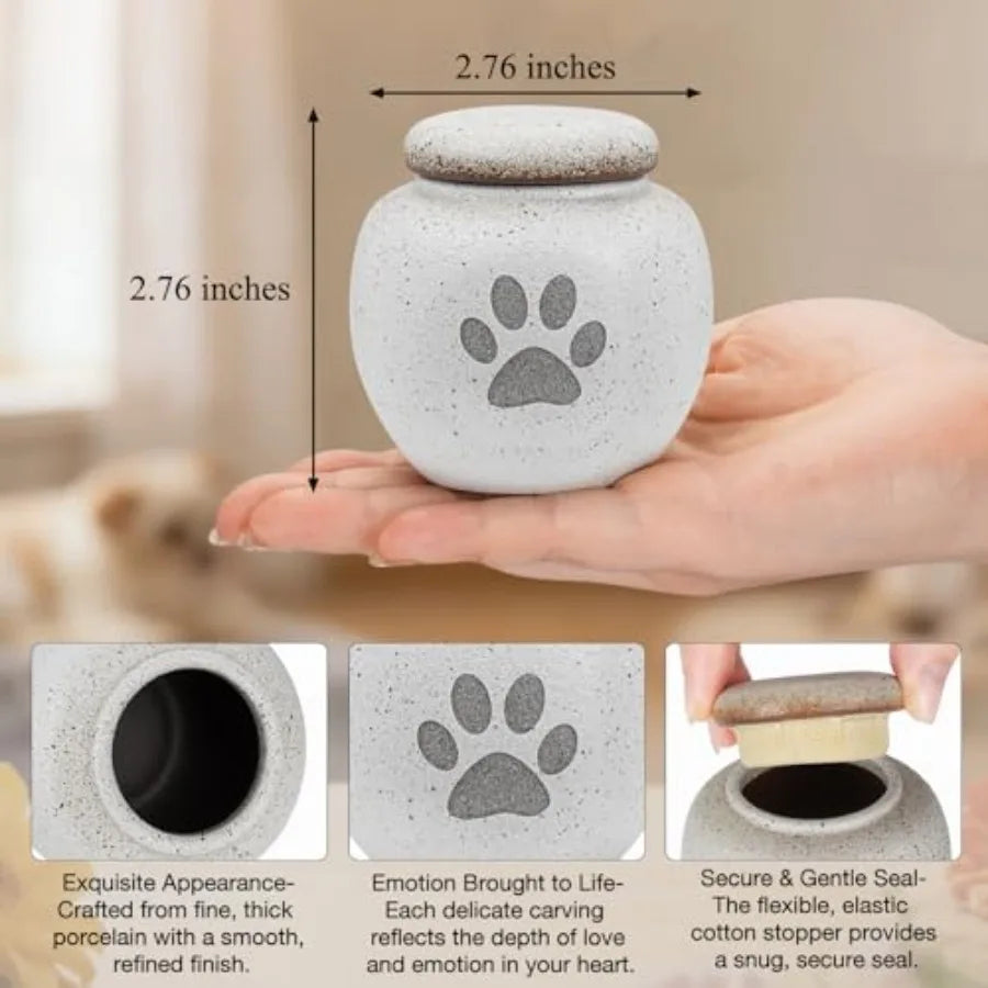 Pet Urn For Dogs And Cats Ceramic Keepsake Ashes Memorial