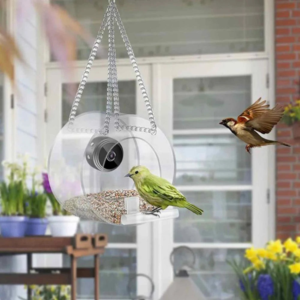 Feature Transparent Smart Bird House Feeder With Camera
