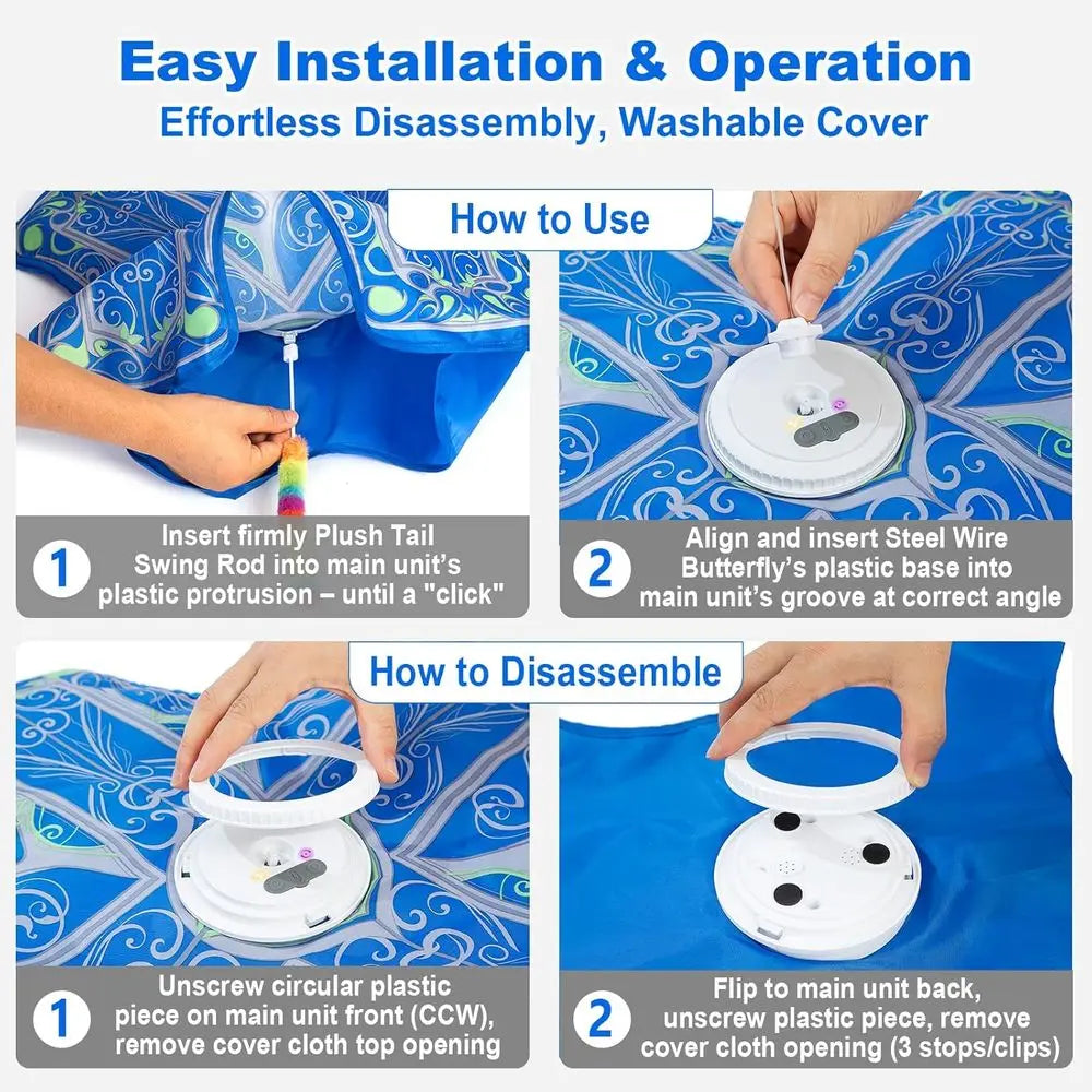 Dual Interactive Indoor Cat Toy With Rechargeable Touch and Seek