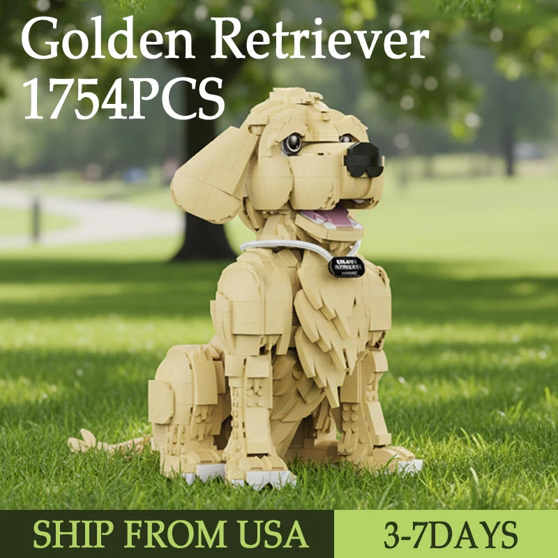 Golden Retriever 1754 Pieces Building Blocks Collection PremiumQuality ABS Thermoplastic