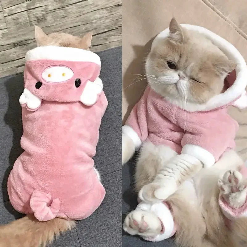 Soft Fleece Pet Jumpsuits for Small Dogs and Cats Hoodies