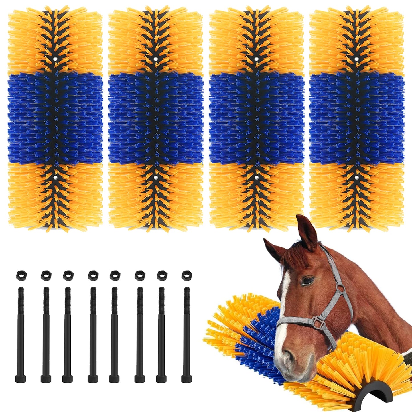 TWISTER.CK Livestock Scratch Brush Kit for Horse and Cattle