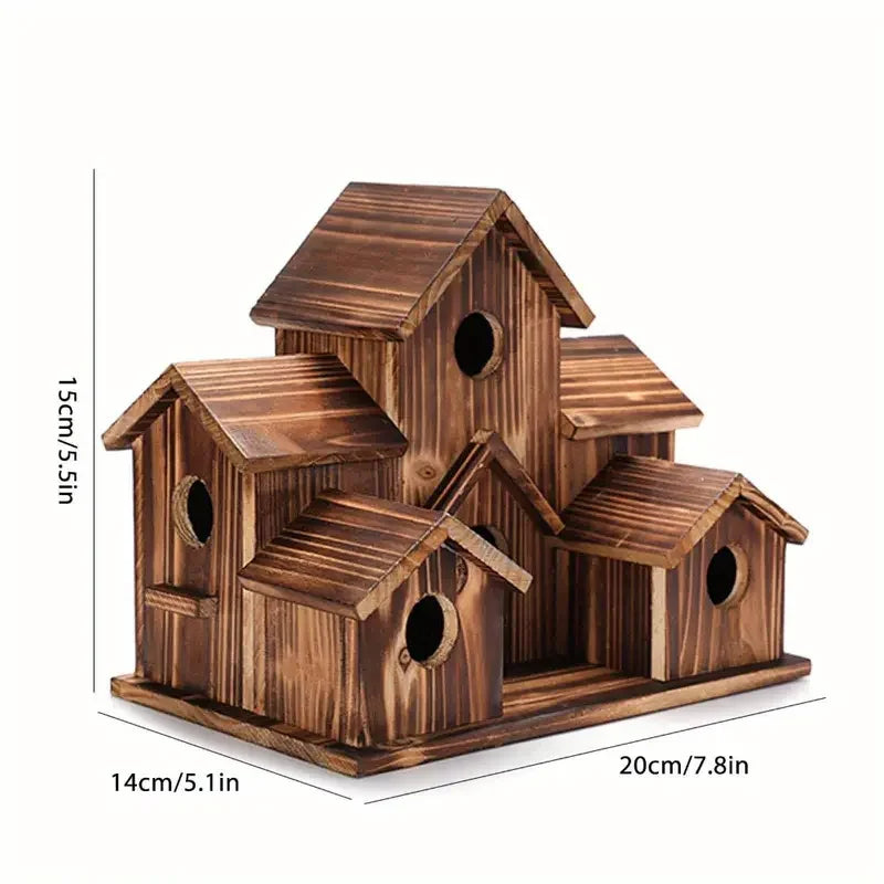 Zhejiang Bird House Natural Wood Hummingbird Cardinal