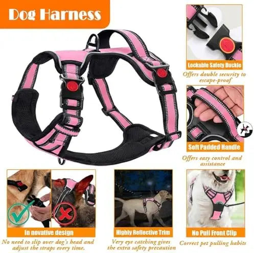 YTYIN No Pull Dog Harness Collar And Leash Training Kit