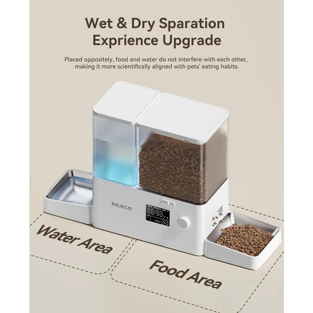 2-in-1 Automatic Pet Feeder And Water Dispenser For Cats Dogs