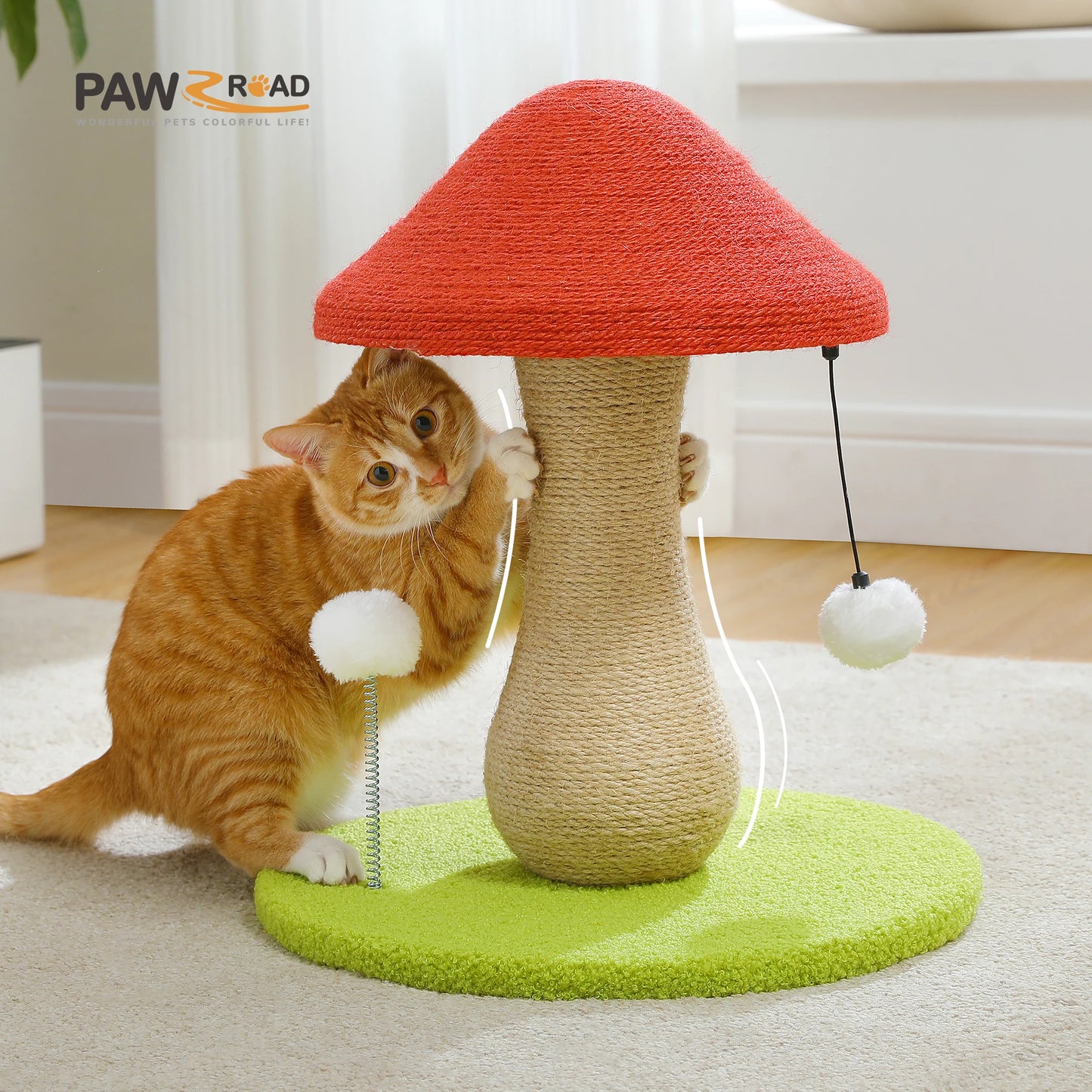 PAWZ Road Mushroom Cat Scratching Post Sisal Covered