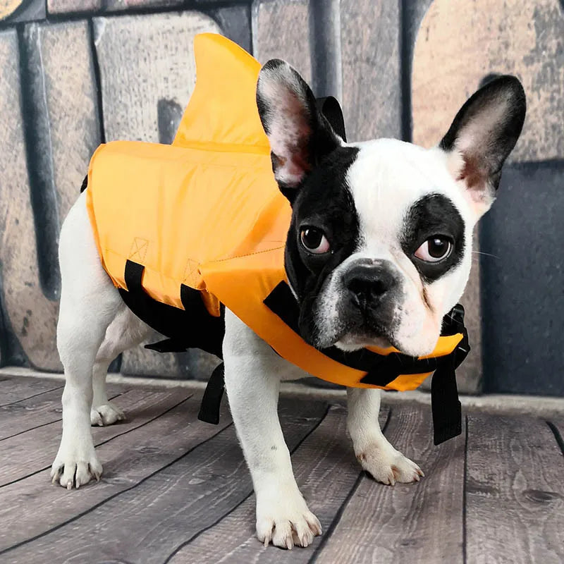 Dog Life Vest Shark Swimsuit With Adjustable Buoyancy