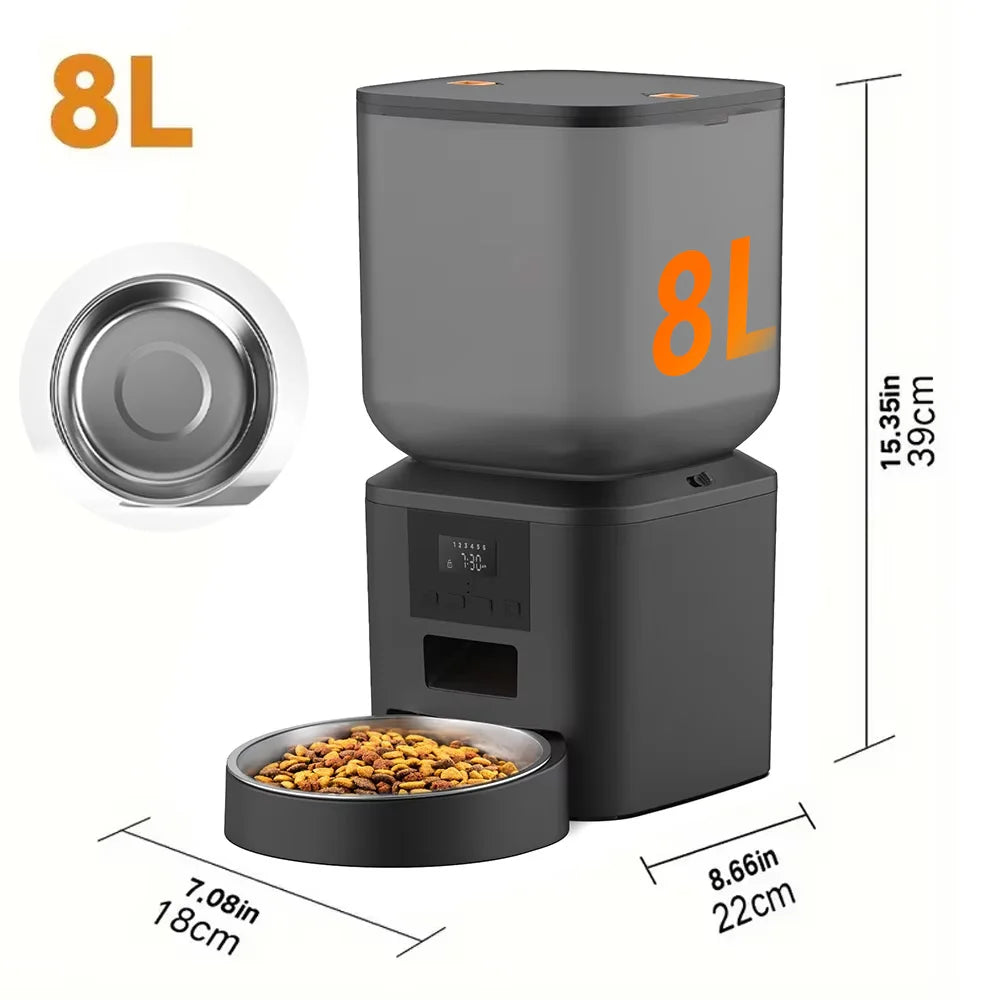 Nityers Automatic Pet Feeder With Timed Dispenser And Voice Recorder