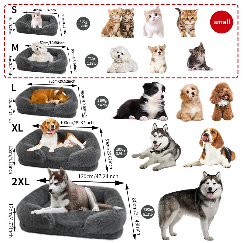 Thickened Orthopedic Dog Bed With Egg Sponge And Washable Cover