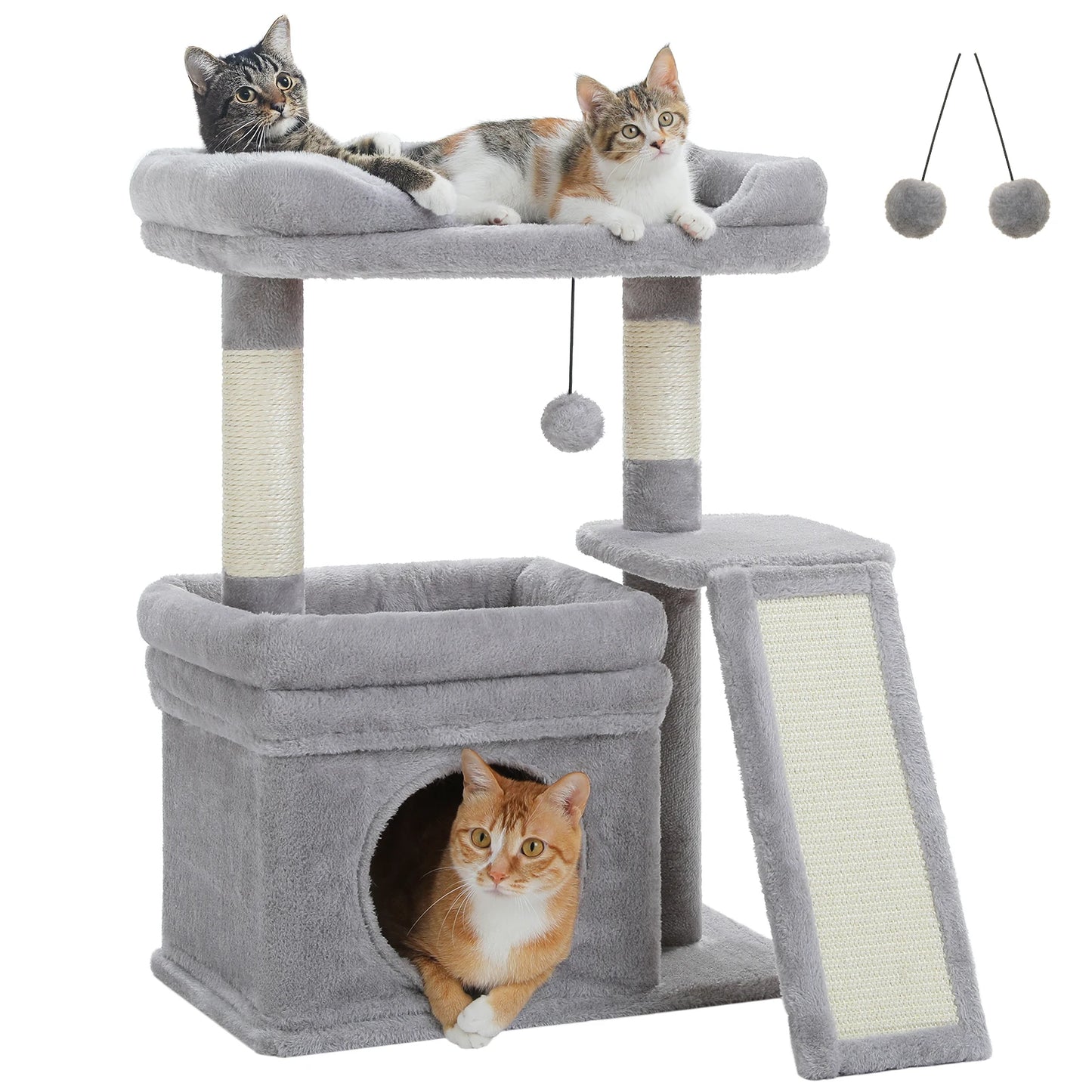 PAWZ Road Indoor Cat Tree Tower With Scratching Post And Pad