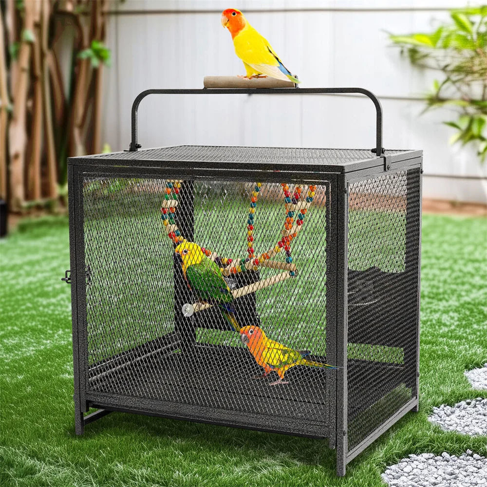 Guangdong PremiumIndustrialGradeHeavyDuty Wrought Iron Bird Cage Travel Carrier Pro