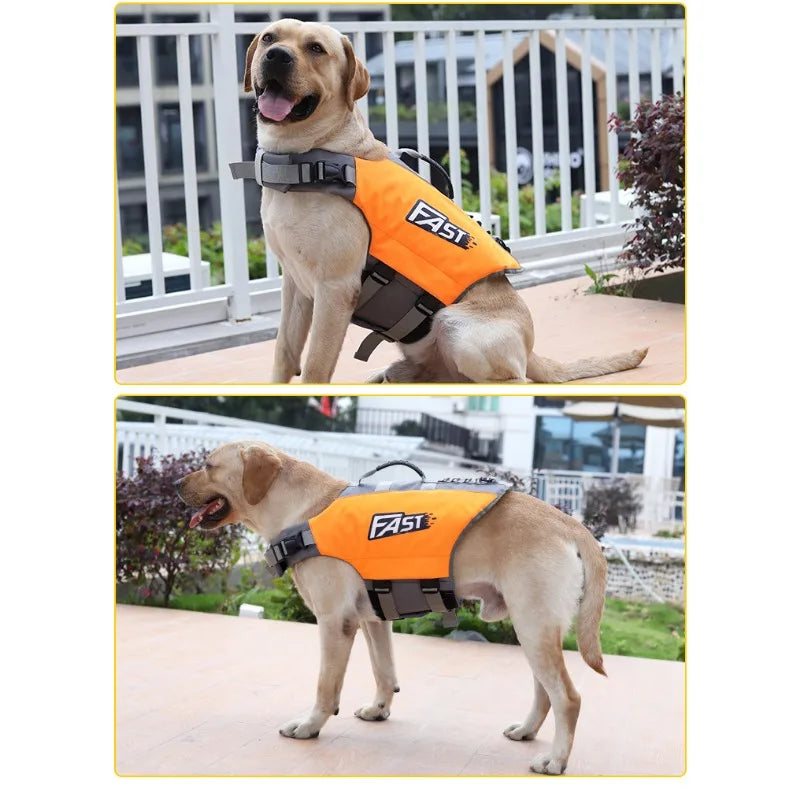 Dog Life Jacket Swimming Vest Reflective Adjustable For Water Safety