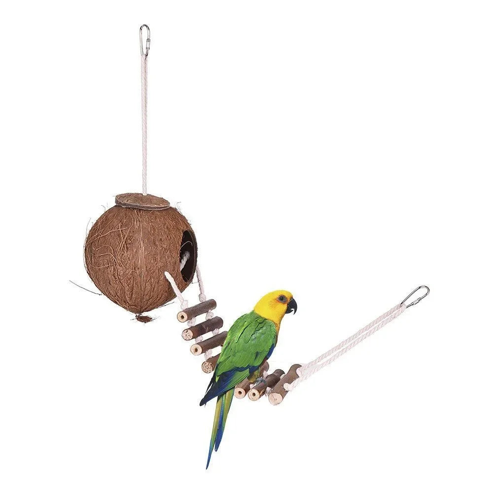 Guangdong Coconut Shell Bird Nesting House With Ladder