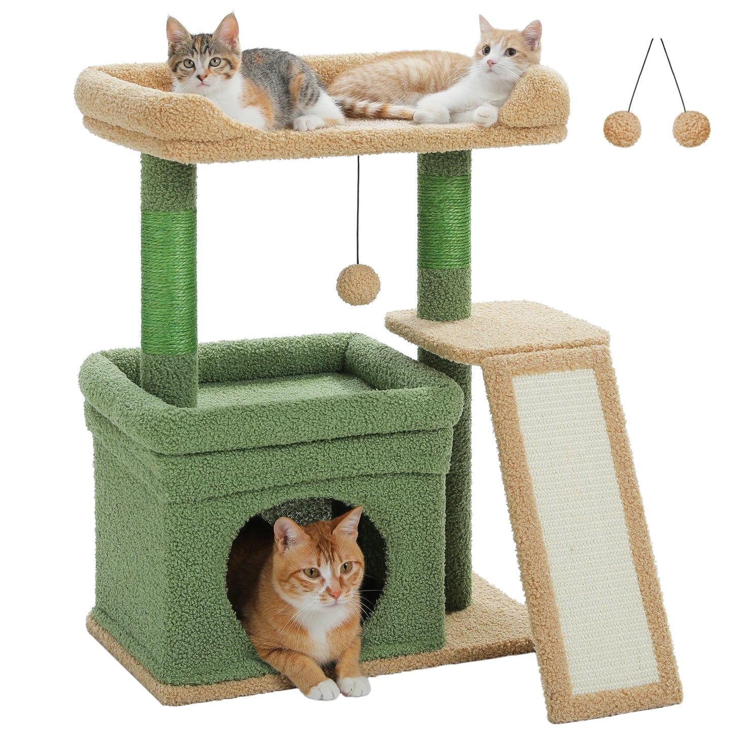 PAWZ Road Indoor Cat Tree Tower With Scratching Post And Pad