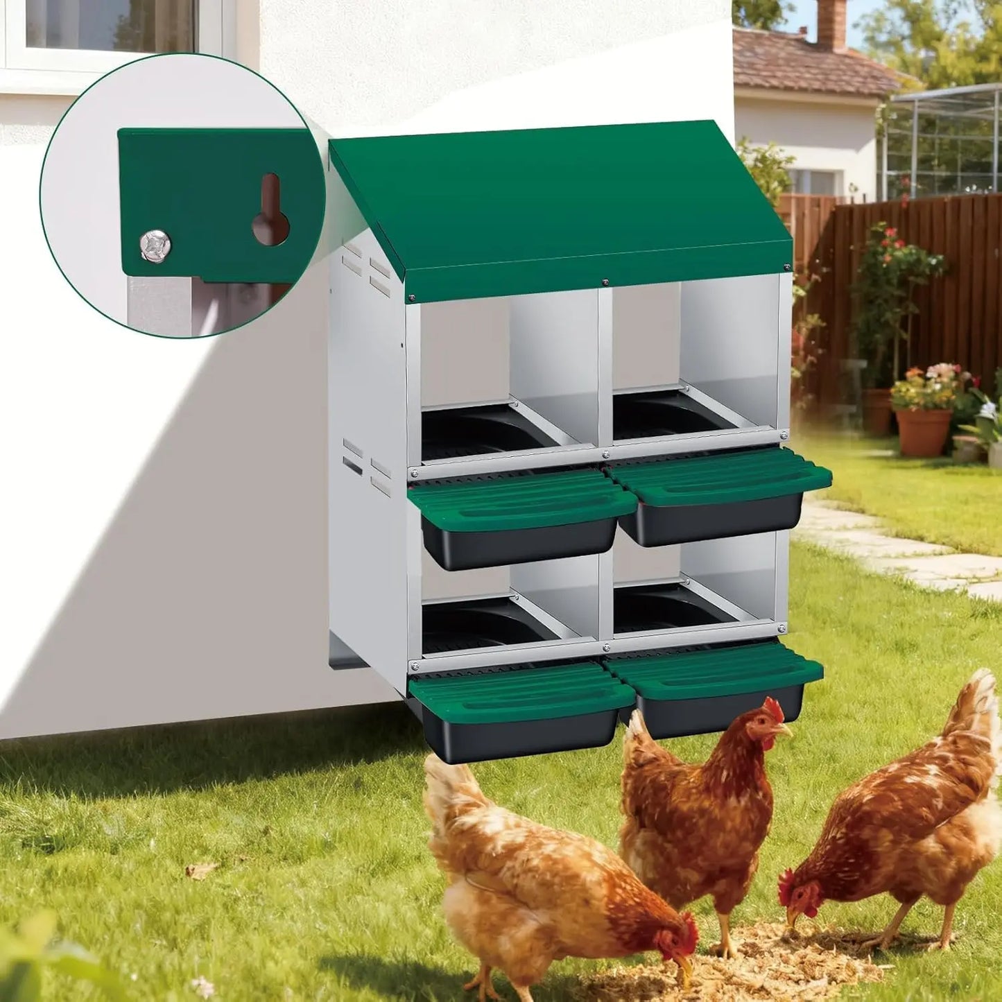 Twister CK Rollout Egg Collection Nesting Box Perch Wall Mount