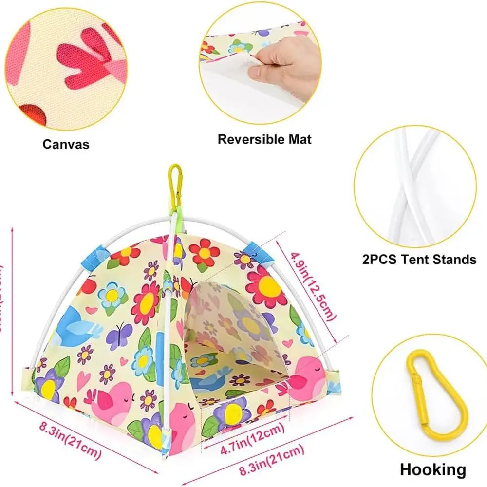 All-Season Bird Bed Nest Tent With Dual-Sided Compact Mat