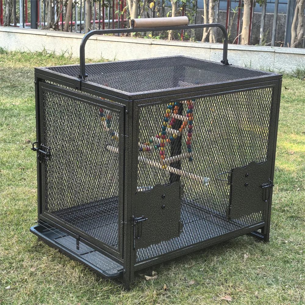 Guangdong PremiumIndustrialGradeHeavyDuty Wrought Iron Bird Cage Travel Carrier Pro