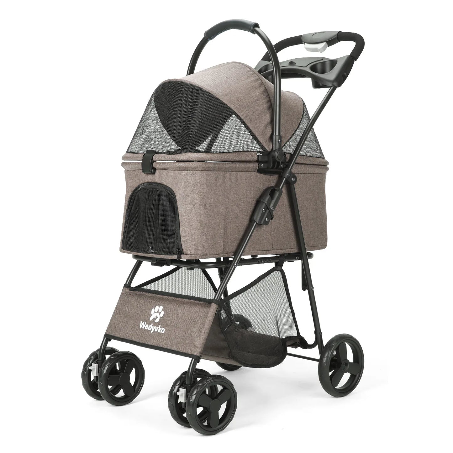 3 In 1 Pet Stroller With Removable Carrier Dogs Cats