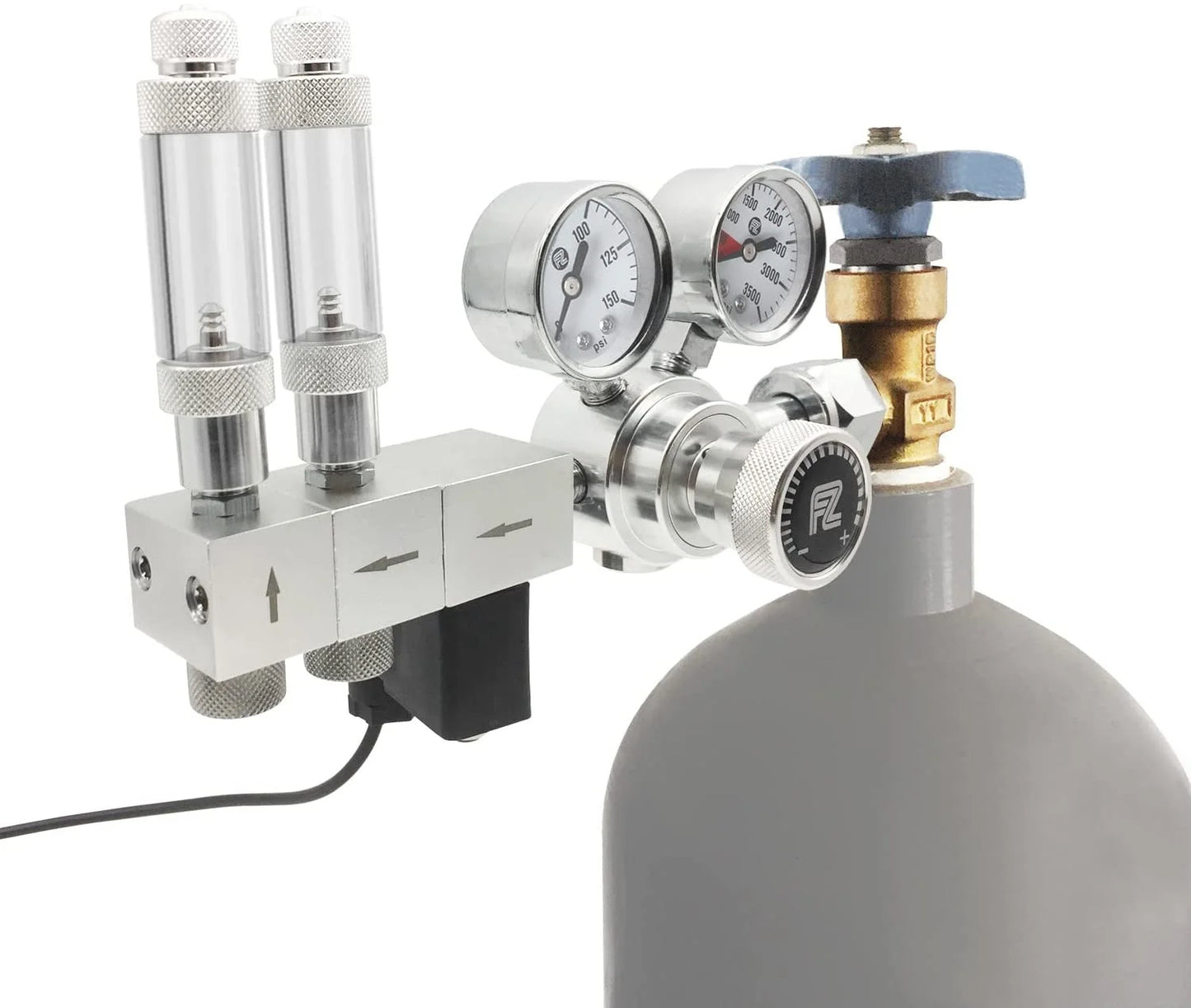 FZONE Aquarium Pro CO2 Regulator Dual Stage With Solenoid