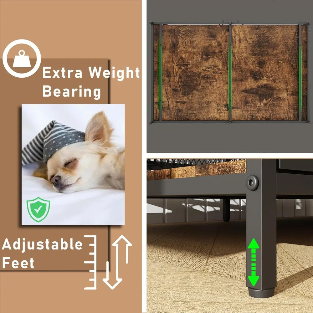 TIFICY Heavy Duty Dog Crate Furniture Indoor Kennel