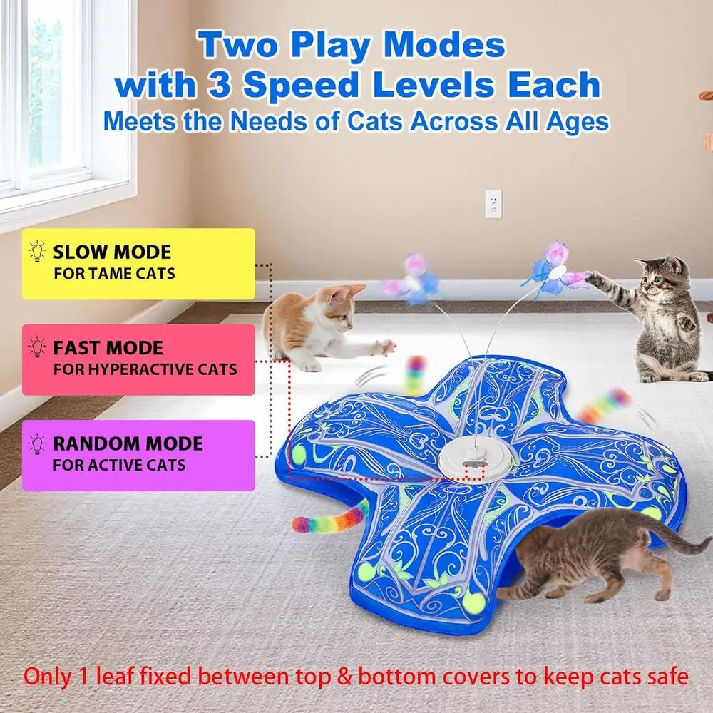 Dual Interactive Indoor Cat Toy With Rechargeable Touch and Seek