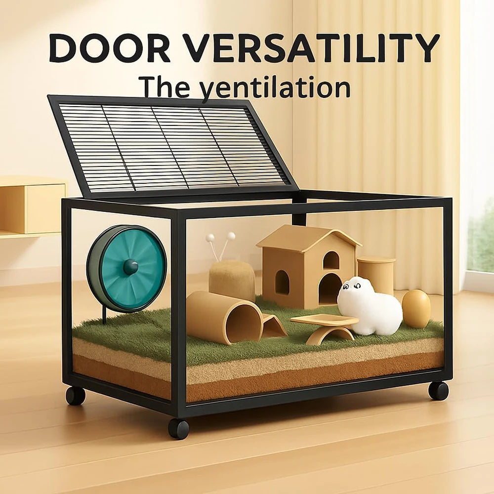 Guangdong Plastic Metal Mouse Cage With Wheels For Small Animals